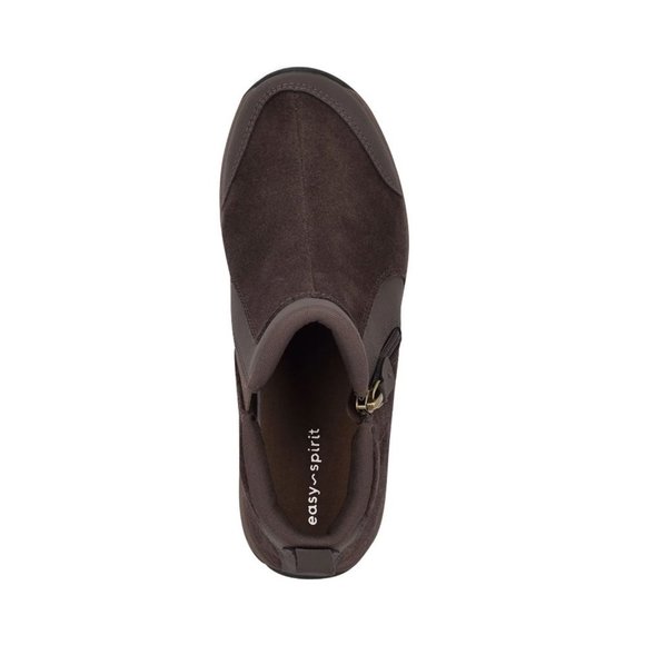 Easy Spirit Dark Brown Suede Evony Booties Ankle Boots Size 9.5M - Picture 7 of 14